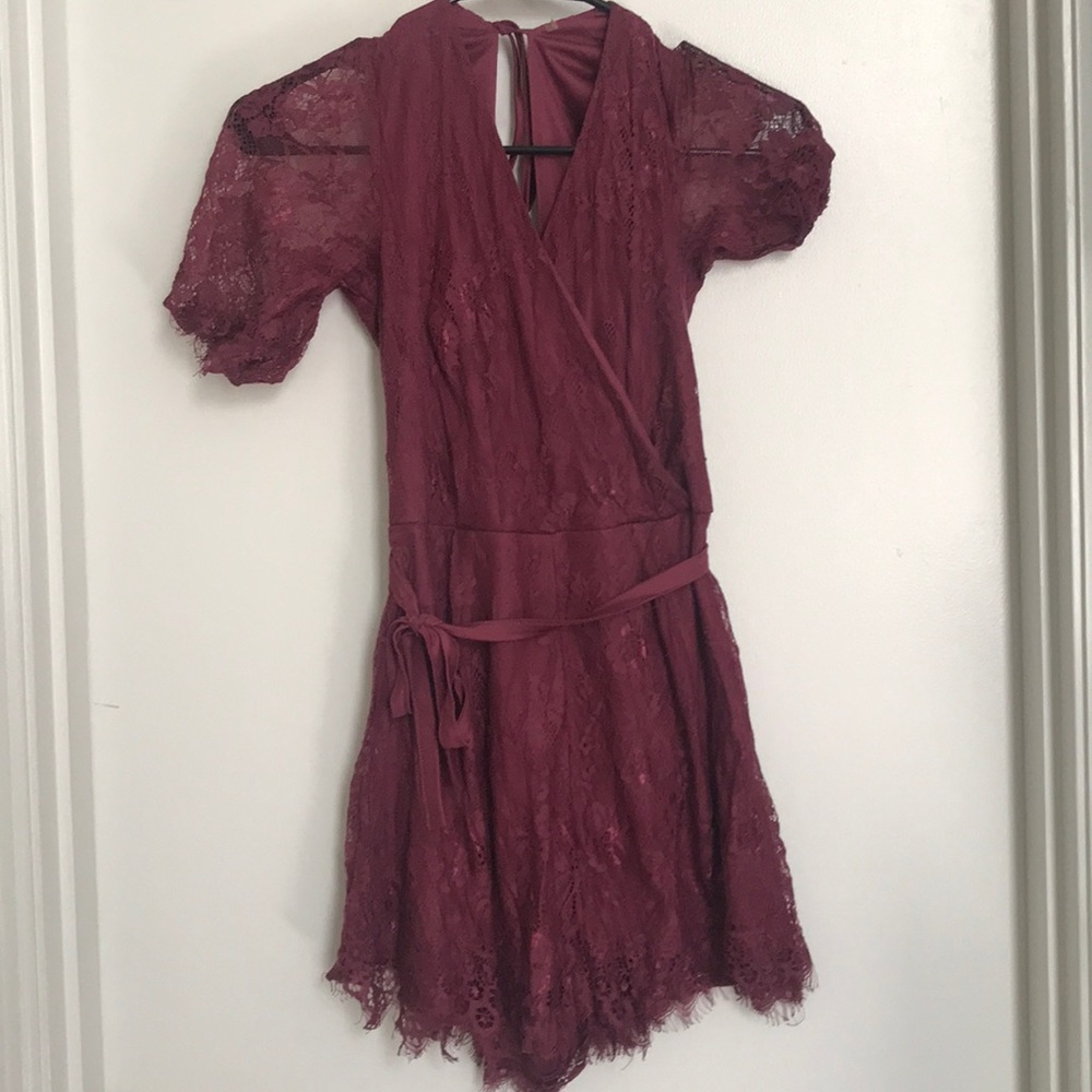 Pinkish/Purple Lace Romper